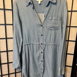 POPSUGAR Light Blue Denim Dress shirt